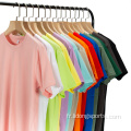 T-shirt vernis en gros Multicolore Casual T-shirt en tissu confortable à manches courtes et t-shirts taille